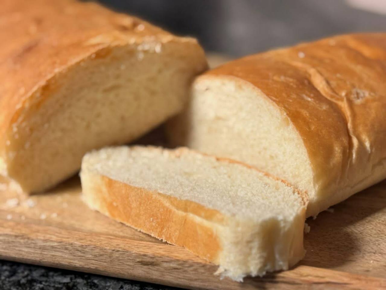 Fresh sliced Fitch-N-Flour Sweet King Loaf